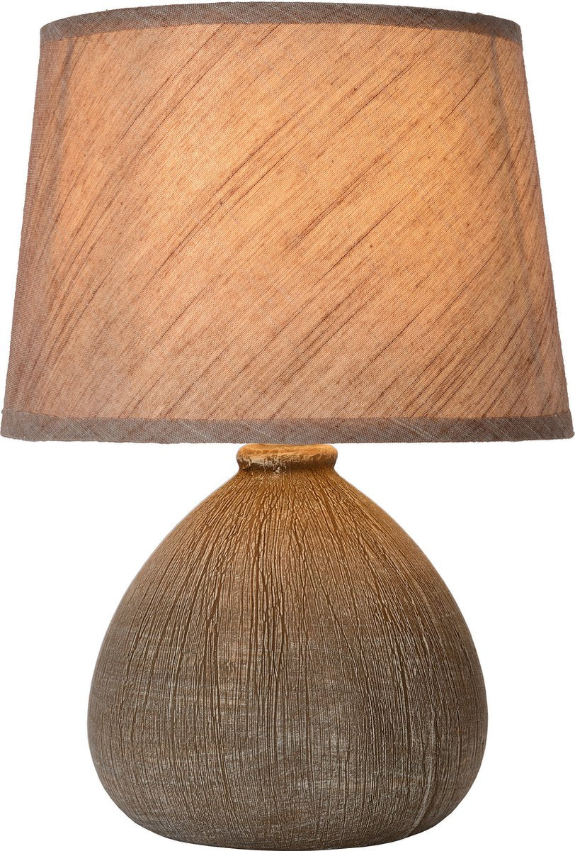 Table Lamp Ø｜Brown Ceramic Base Japandi Design | Buy 1 Get 1 Free