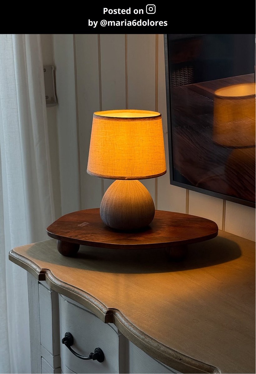 Table Lamp Ø｜Brown Ceramic Base Japandi Design | Buy 1 Get 1 Free