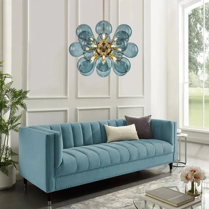 Cluster Blue Glass Bubble Chandelier | Buy 1 Get 1 Free