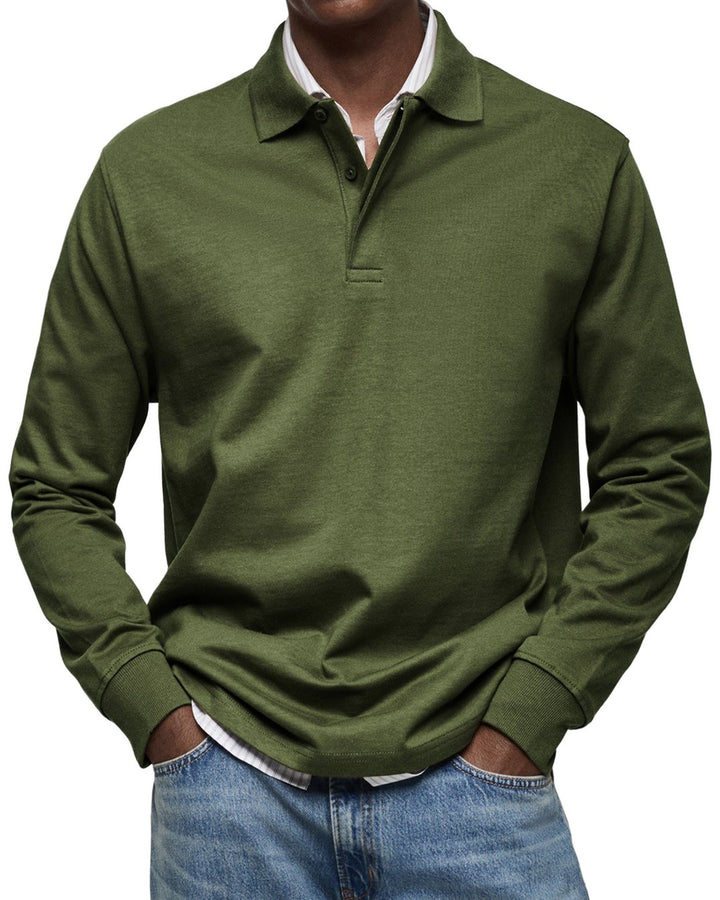 Grant | Luxury Long Sleeve Polo Shirt