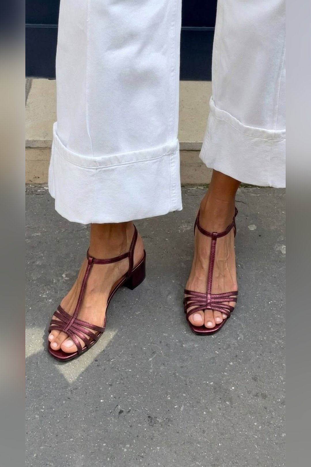 Lenore | Metallic Heeled Sandals