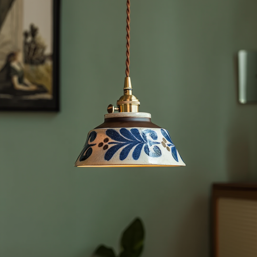 Ronya Hand-Painted Ceramic Pendant Light | Buy 1 Get 1 Free