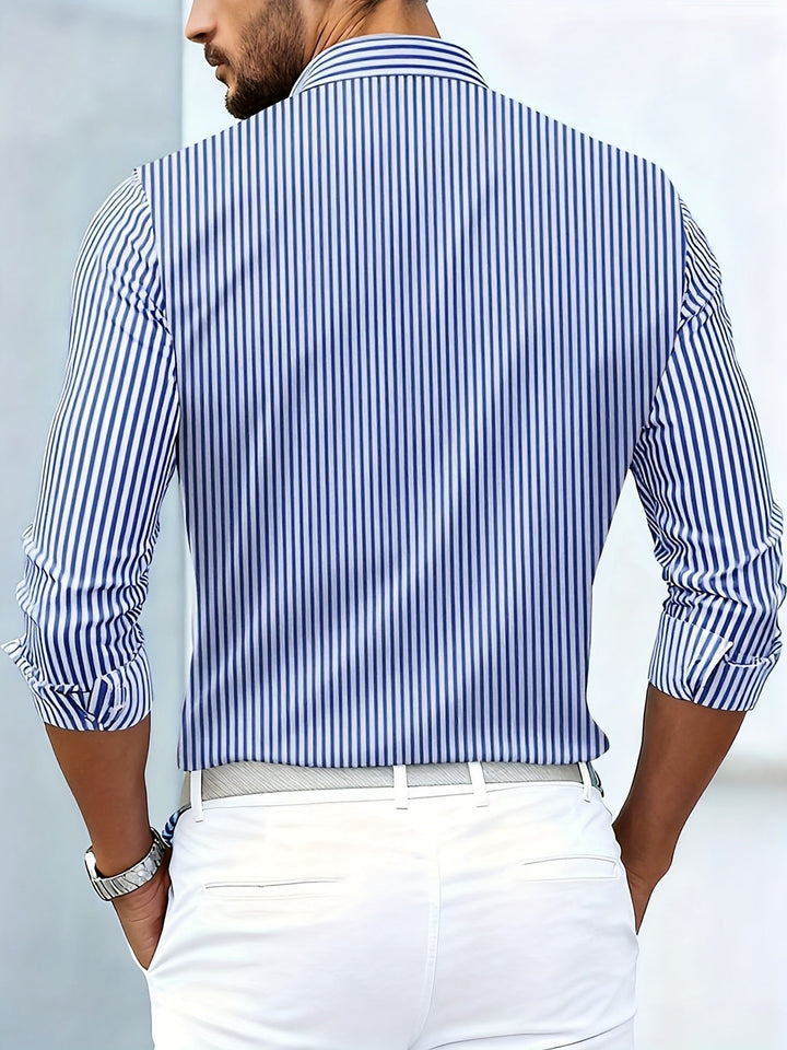 Warren | Men's Vintage Striped Long Sleeve Shirt