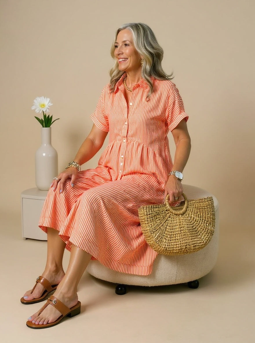 Tawny | Fashionable Striped Dress