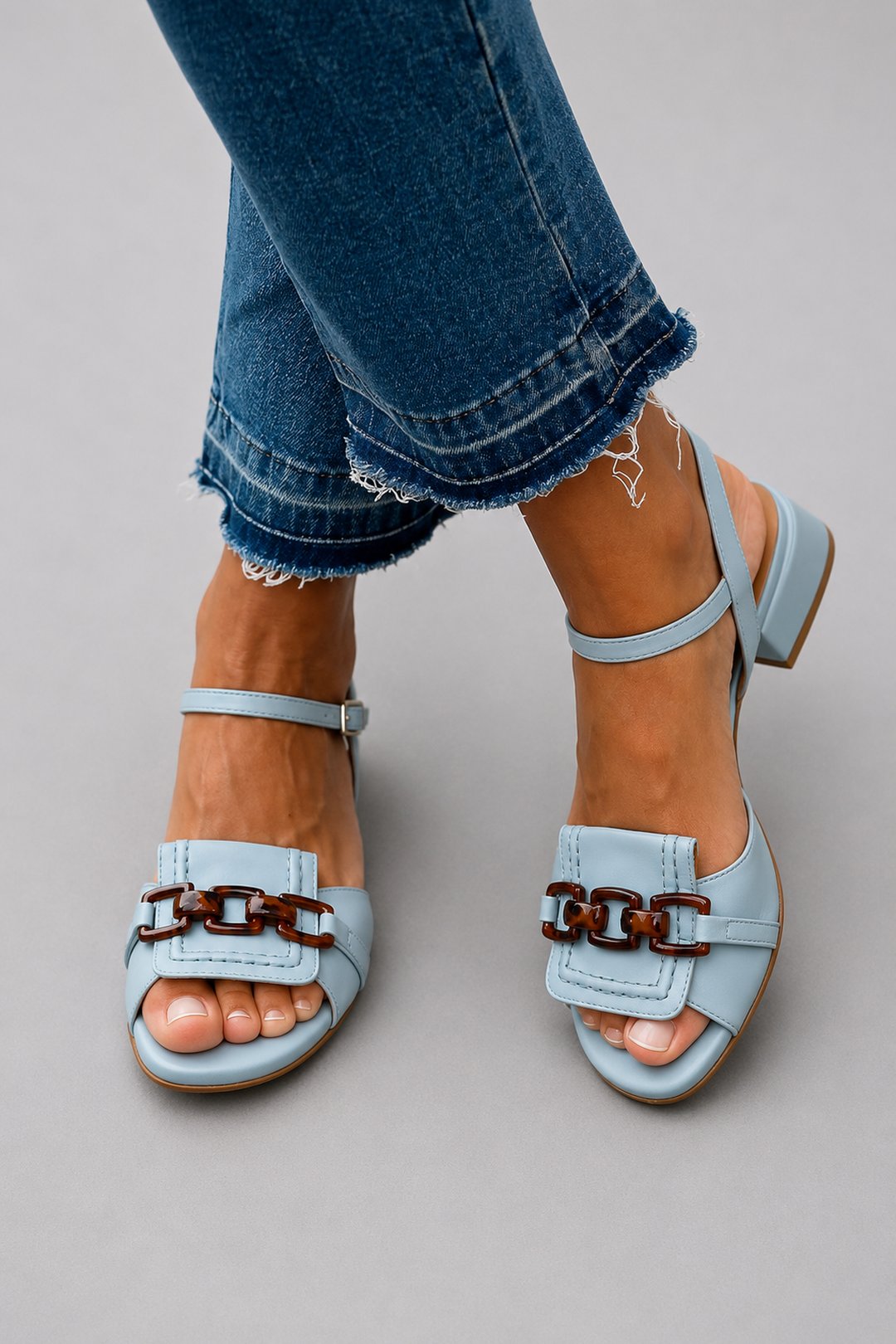 Santa | Stitch Detail Flat Sandals