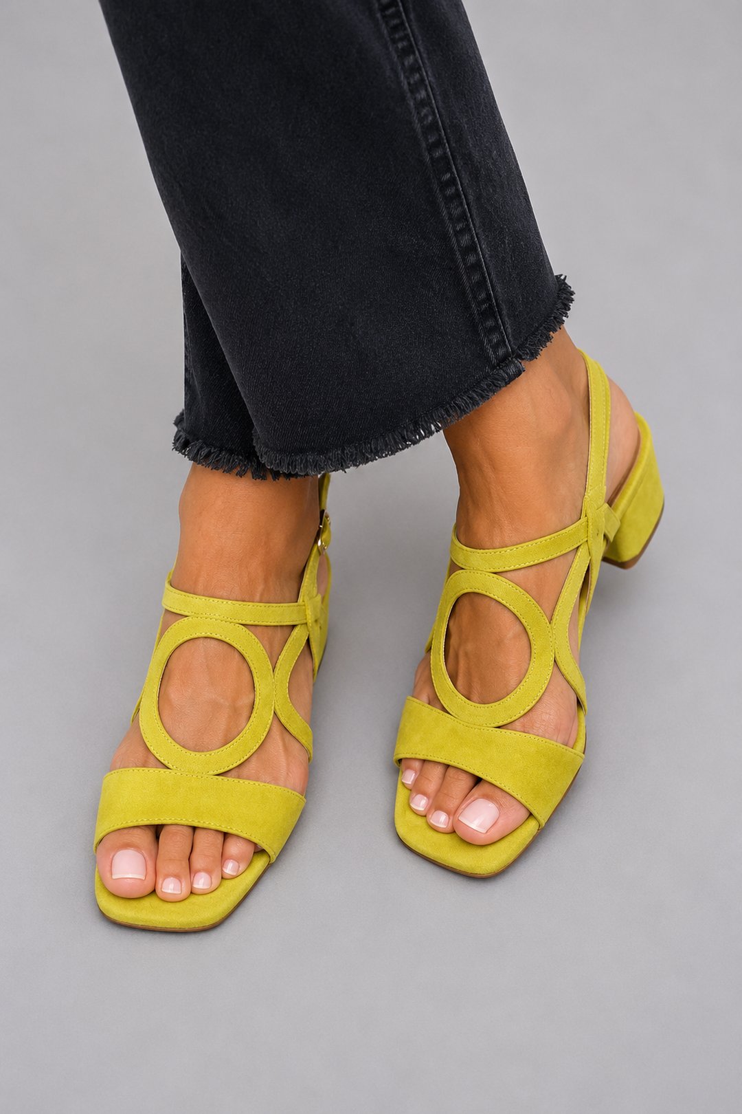 Estela | Square Toe Cut-Out Sandals