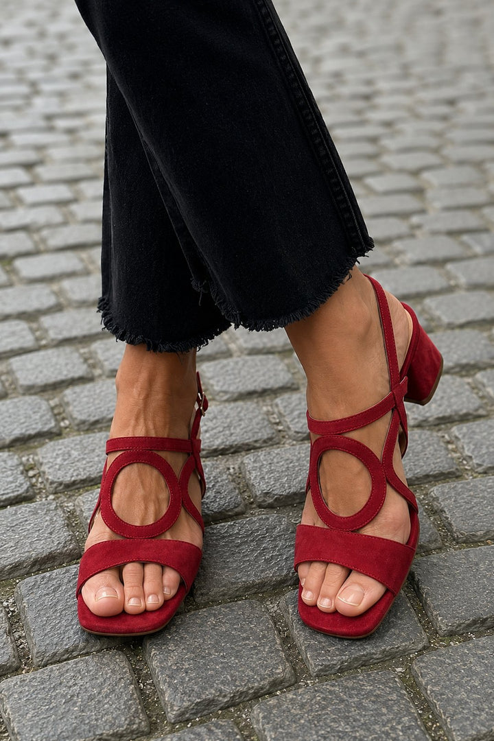 Estela | Square Toe Cut-Out Sandals