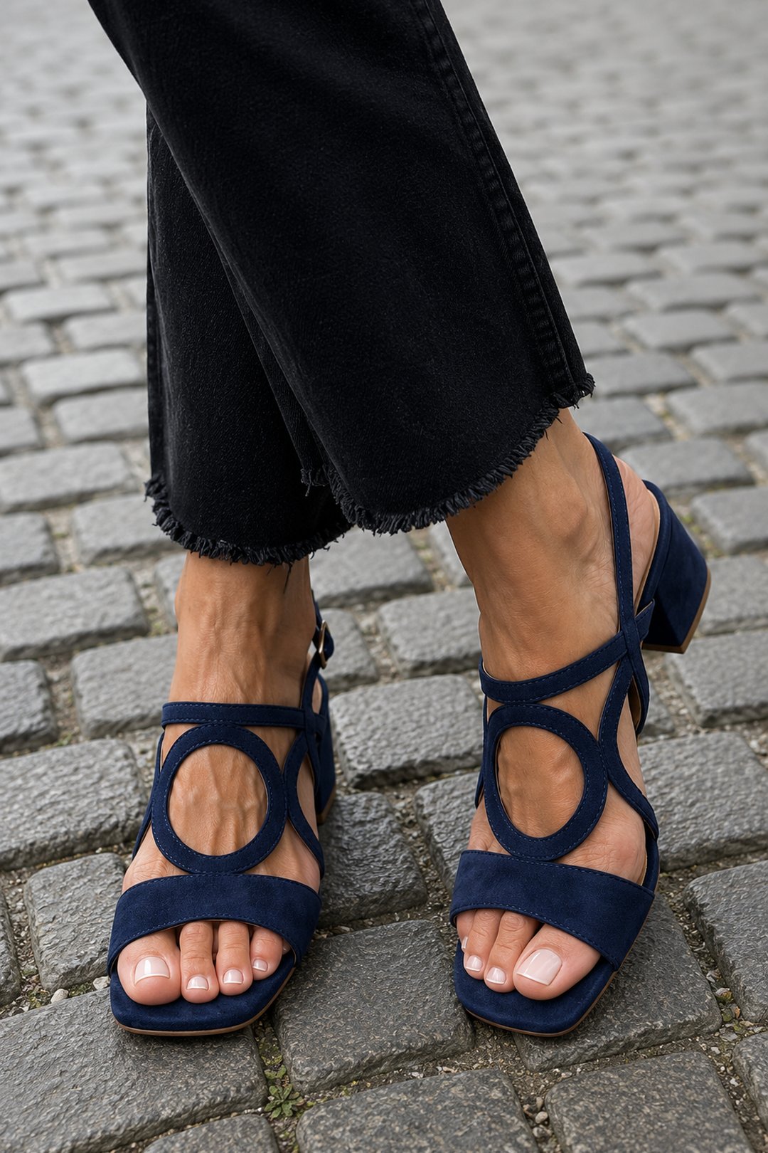 Estela | Square Toe Cut-Out Sandals