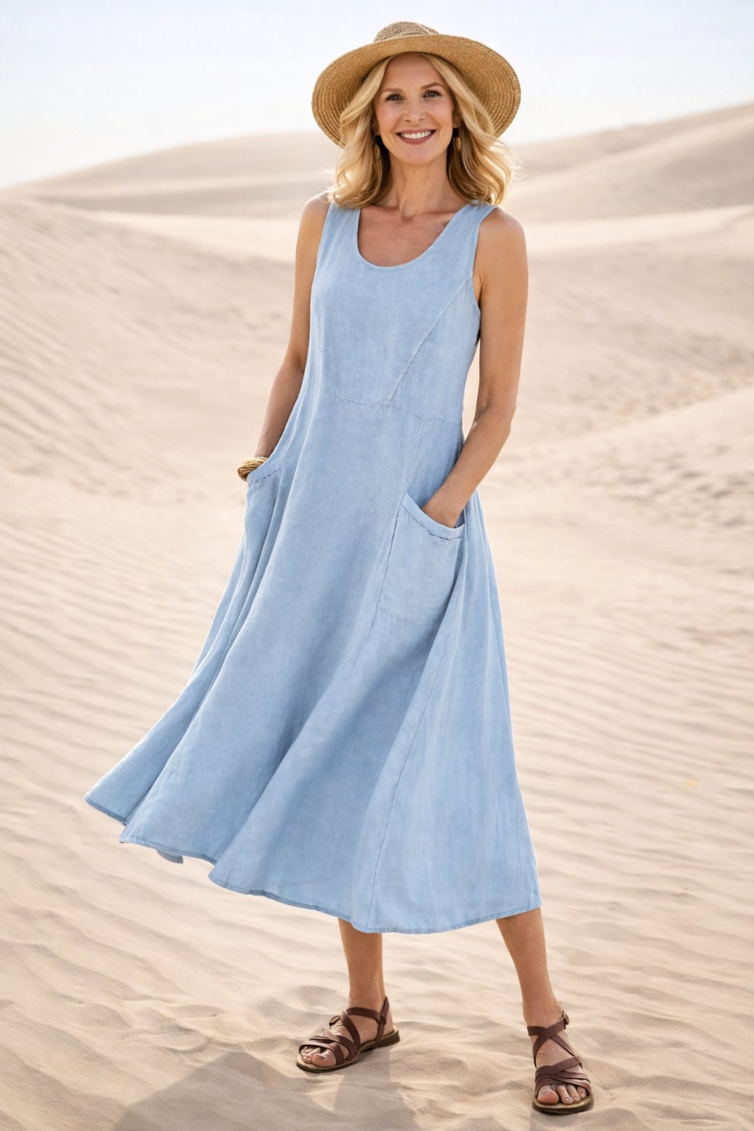 Glynis | Comfortable A-Line Midi Dress