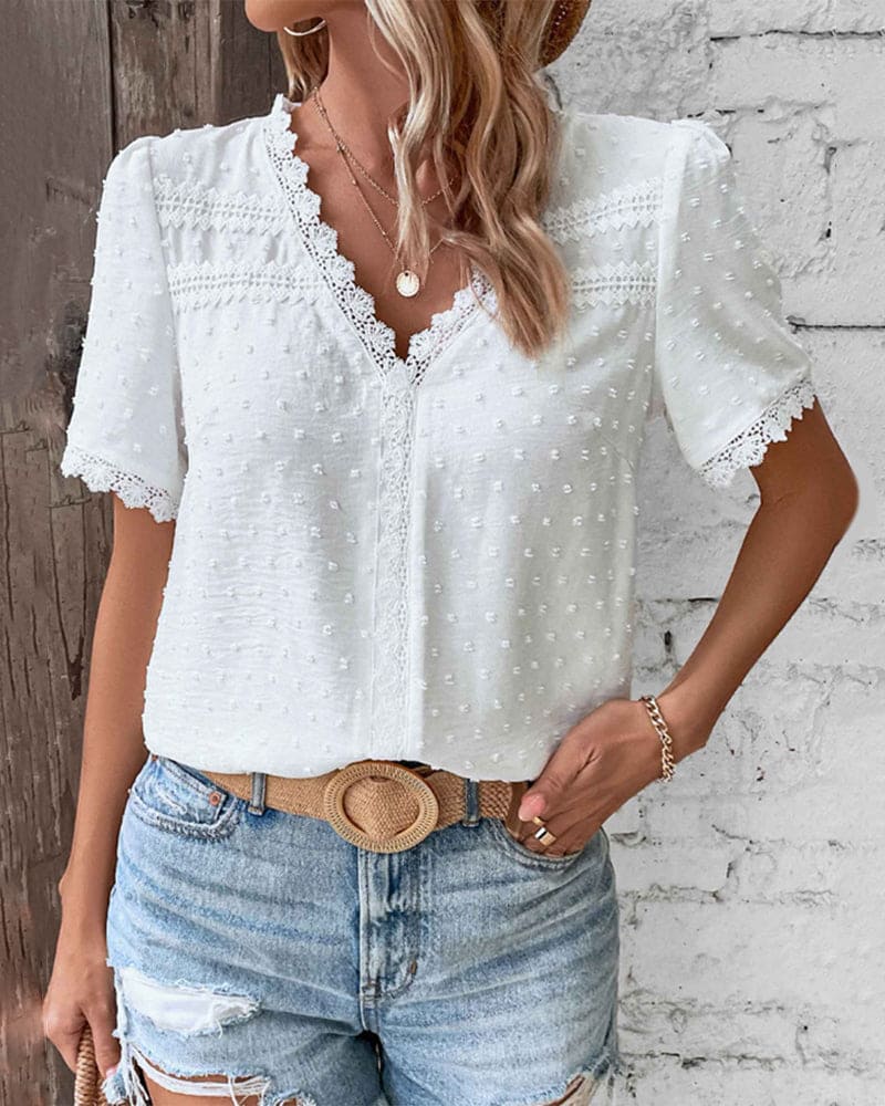 Giorgia | V-Neck Summer Blouse