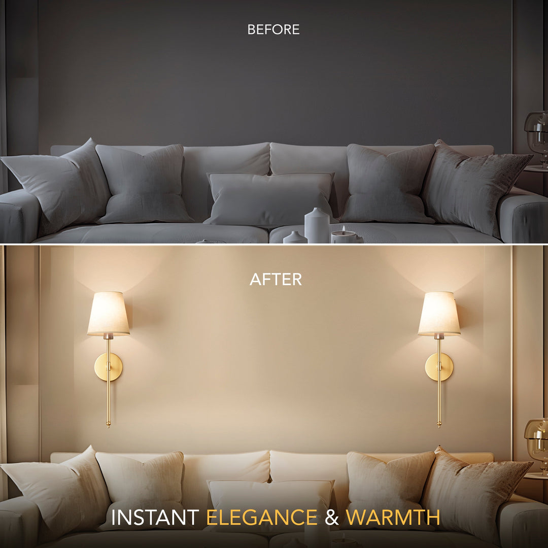 Cordless Wall-Mounted Luxury Wall Lamp Set of 2