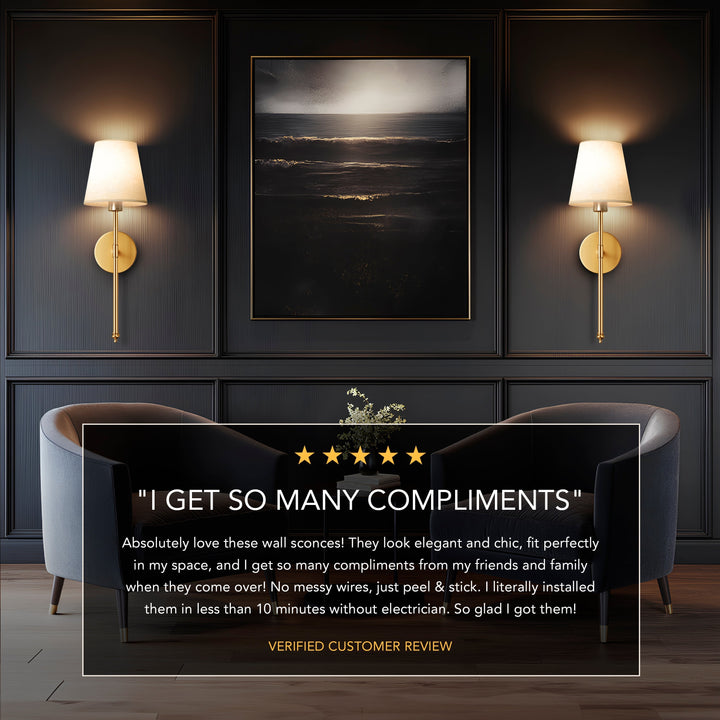 Cordless Wall-Mounted Luxury Wall Lamp Set of 2