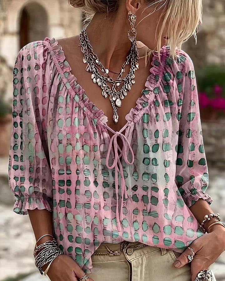 Breena | Fashionable Polka-Dot Blouse