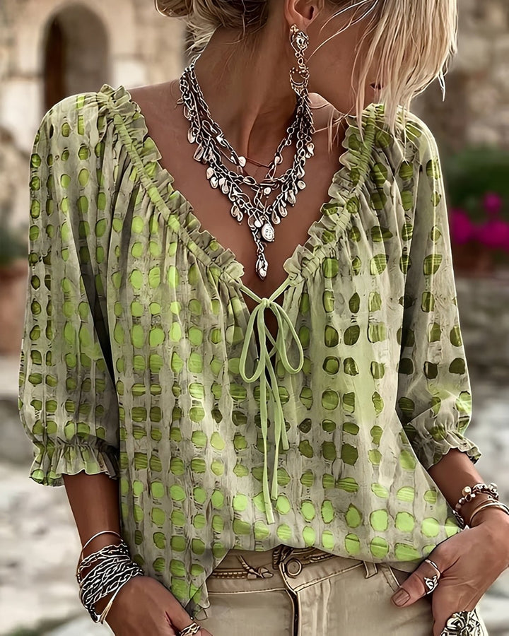 Breena | Fashionable Polka-Dot Blouse