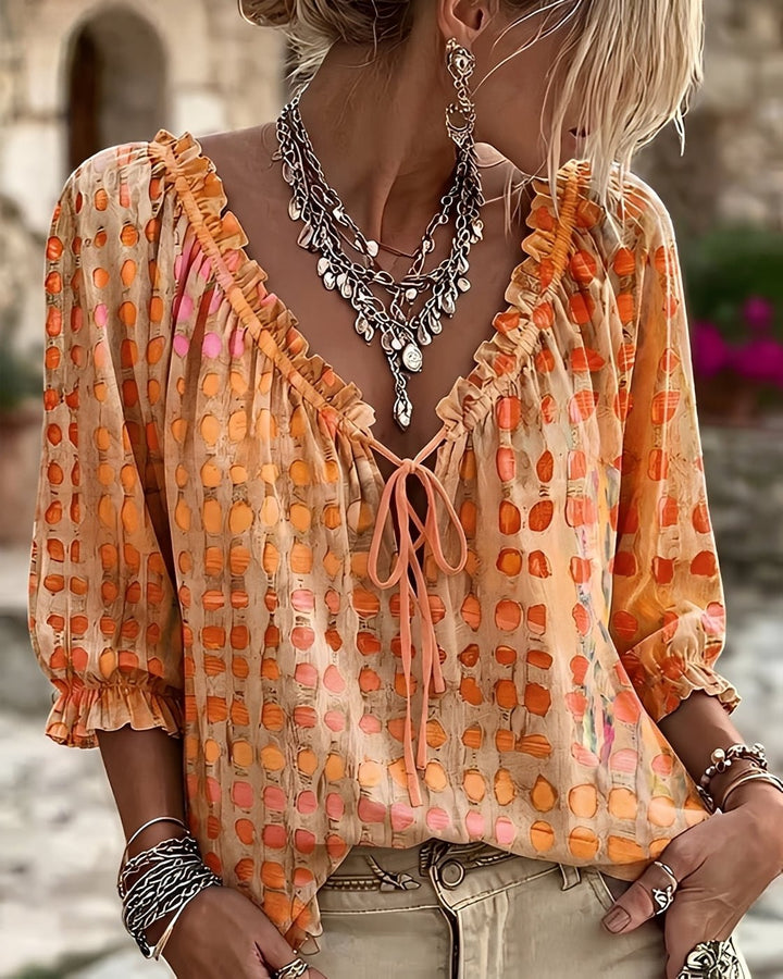 Breena | Fashionable Polka-Dot Blouse