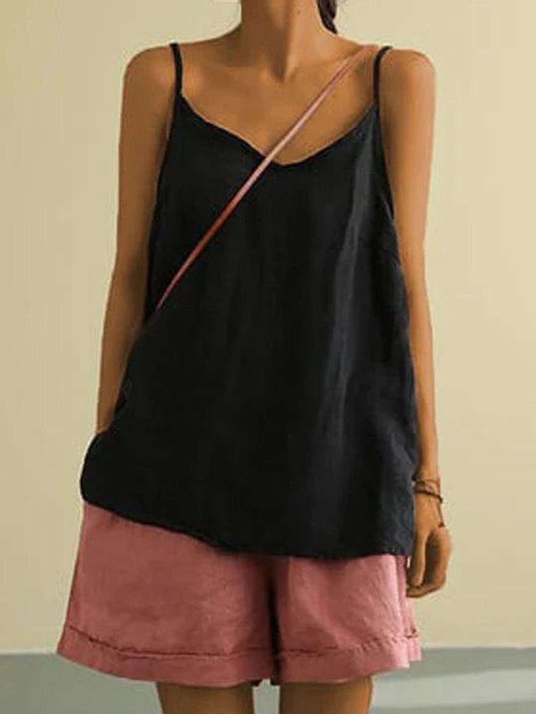 Ixora | Spaghetti Strap Summer Linen Top