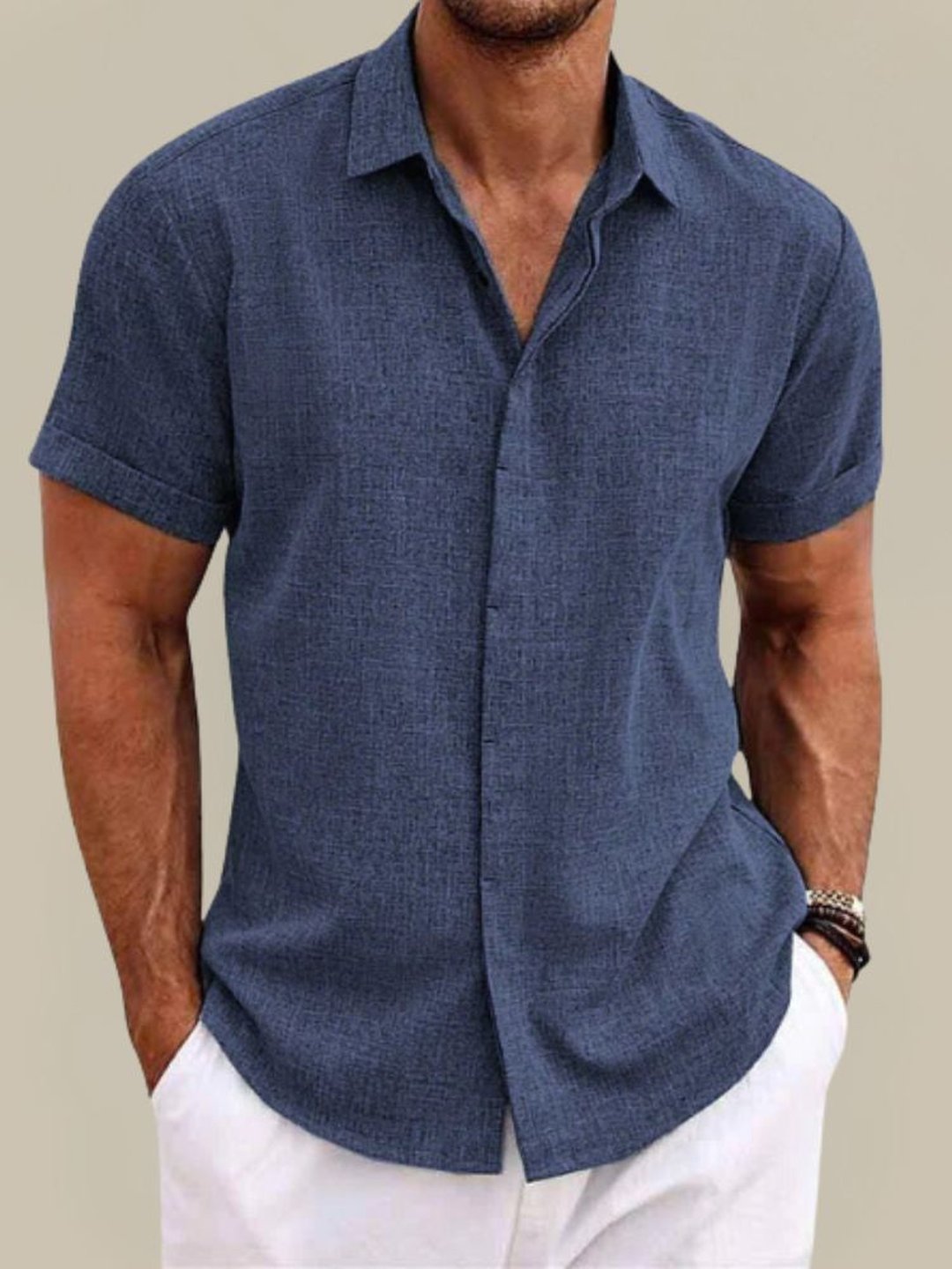 Seth | Linen Short Sleeve Shirt