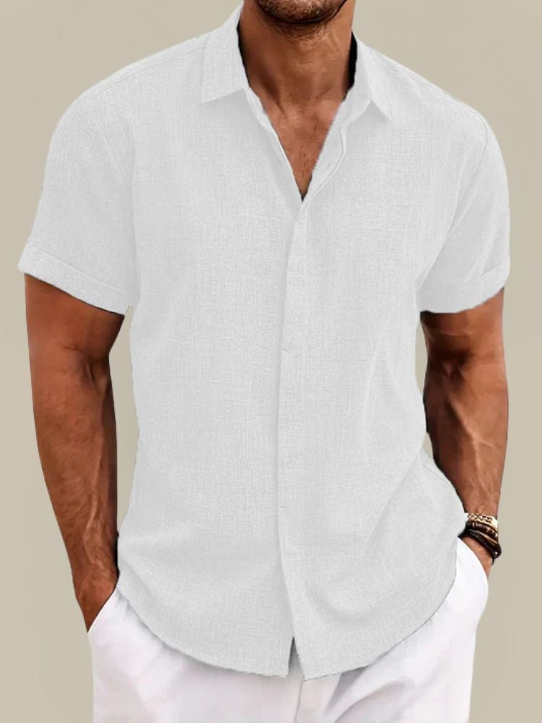 Seth | Linen Short Sleeve Shirt