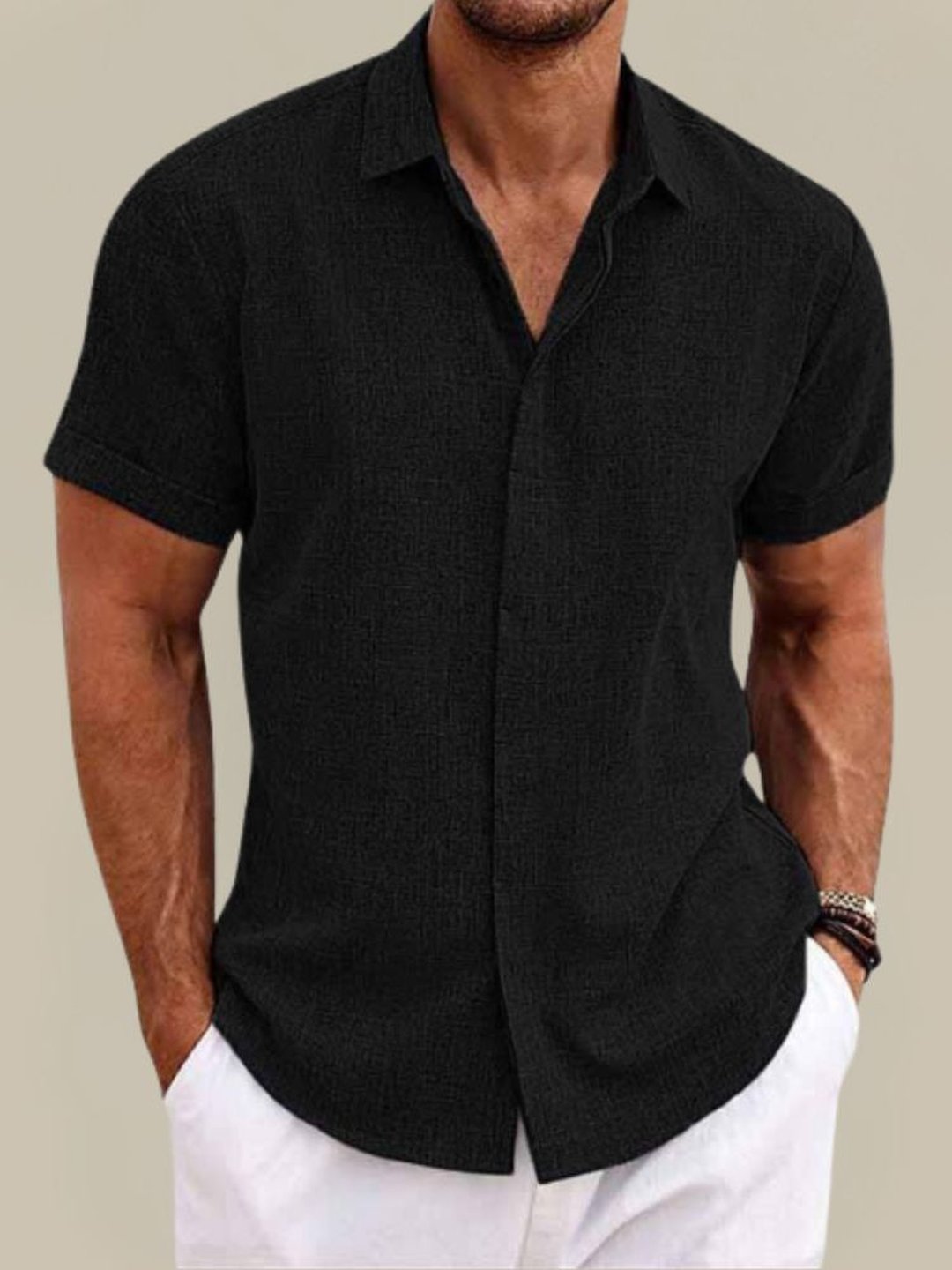 Seth | Linen Short Sleeve Shirt