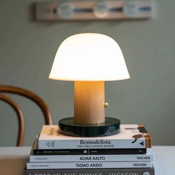 Hemisphere Glass × Color Base Luxury Table Lamp | Buy 1 Get 1 Free