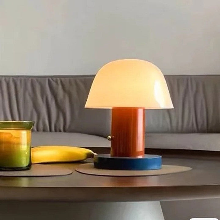 Hemisphere Glass × Color Base Luxury Table Lamp | Buy 1 Get 1 Free