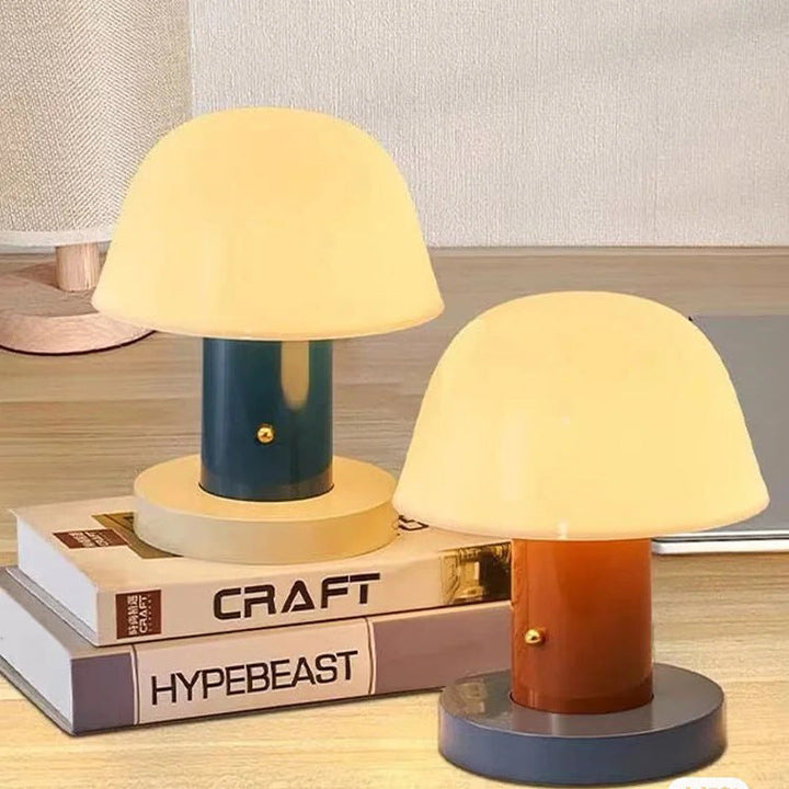 Hemisphere Glass × Color Base Luxury Table Lamp | Buy 1 Get 1 Free