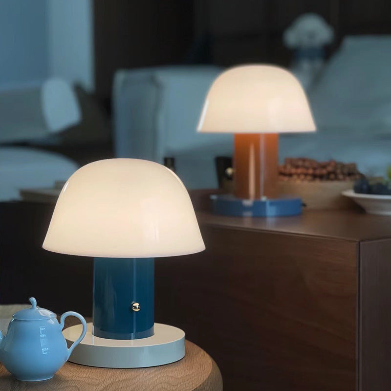 Hemisphere Glass × Color Base Luxury Table Lamp | Buy 1 Get 1 Free