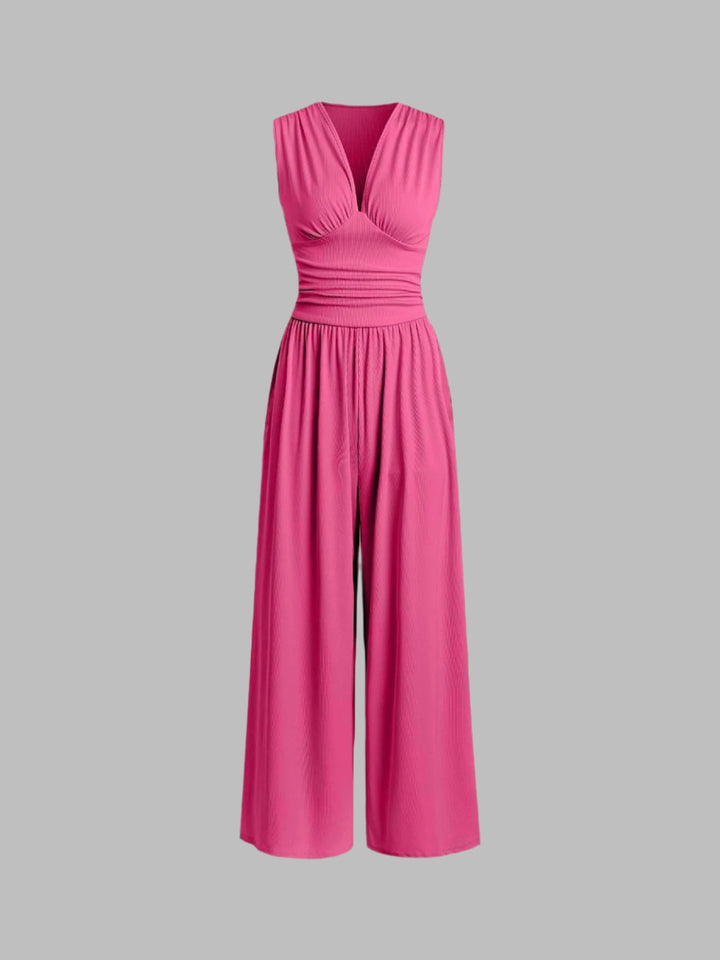 Vocette | Elegant Sleeveless Wide-Leg Jumpsuit