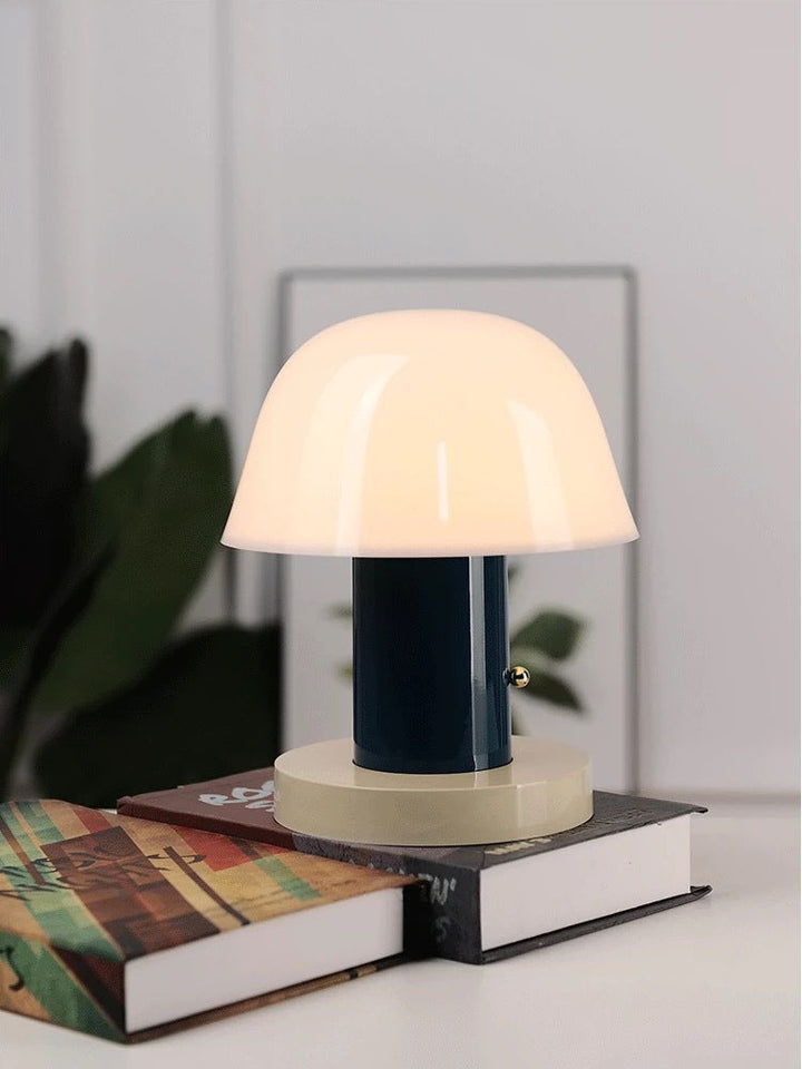 Hemisphere Glass × Color Base Luxury Table Lamp | Buy 1 Get 1 Free