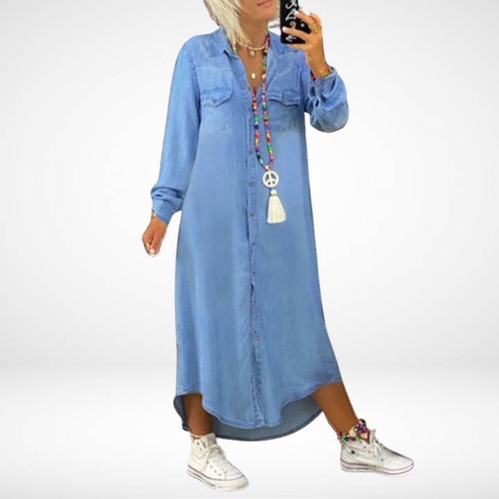 Gunn | Long Sleeve Denim Dress