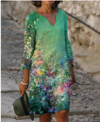 Faye | Summer Dress with Graphic Print