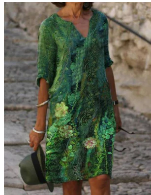 Faye | Summer Dress with Graphic Print