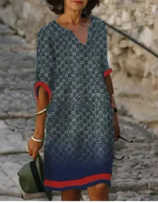 Faye | Summer Dress with Graphic Print