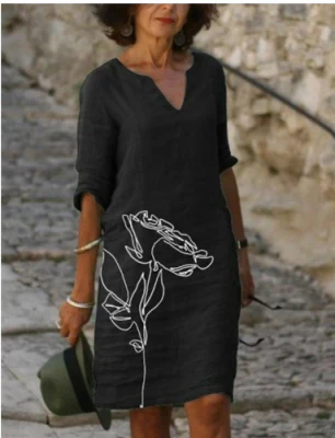 Faye | Summer Dress with Graphic Print