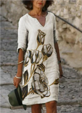 Faye | Summer Dress with Graphic Print