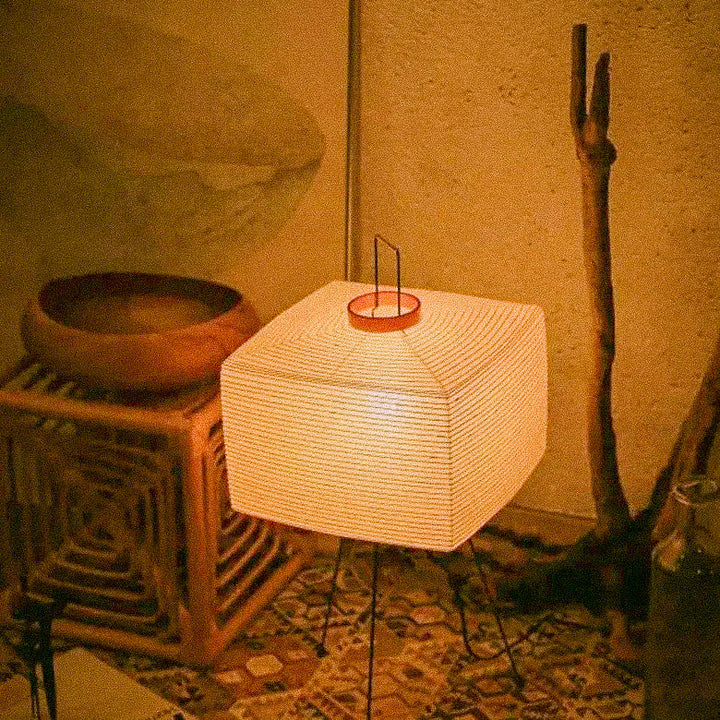 Yoko - Cube-Shaped Tripod Floor Lamp