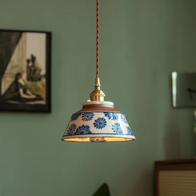Ronya Hand-Painted Ceramic Pendant Light | Buy 1 Get 1 Free
