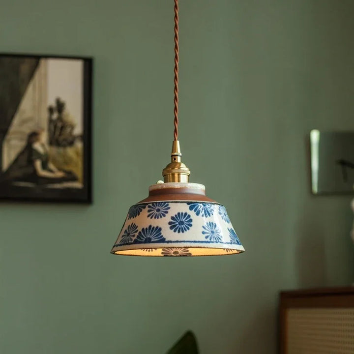 Ronya Hand-Painted Ceramic Pendant Light | Buy 1 Get 1 Free