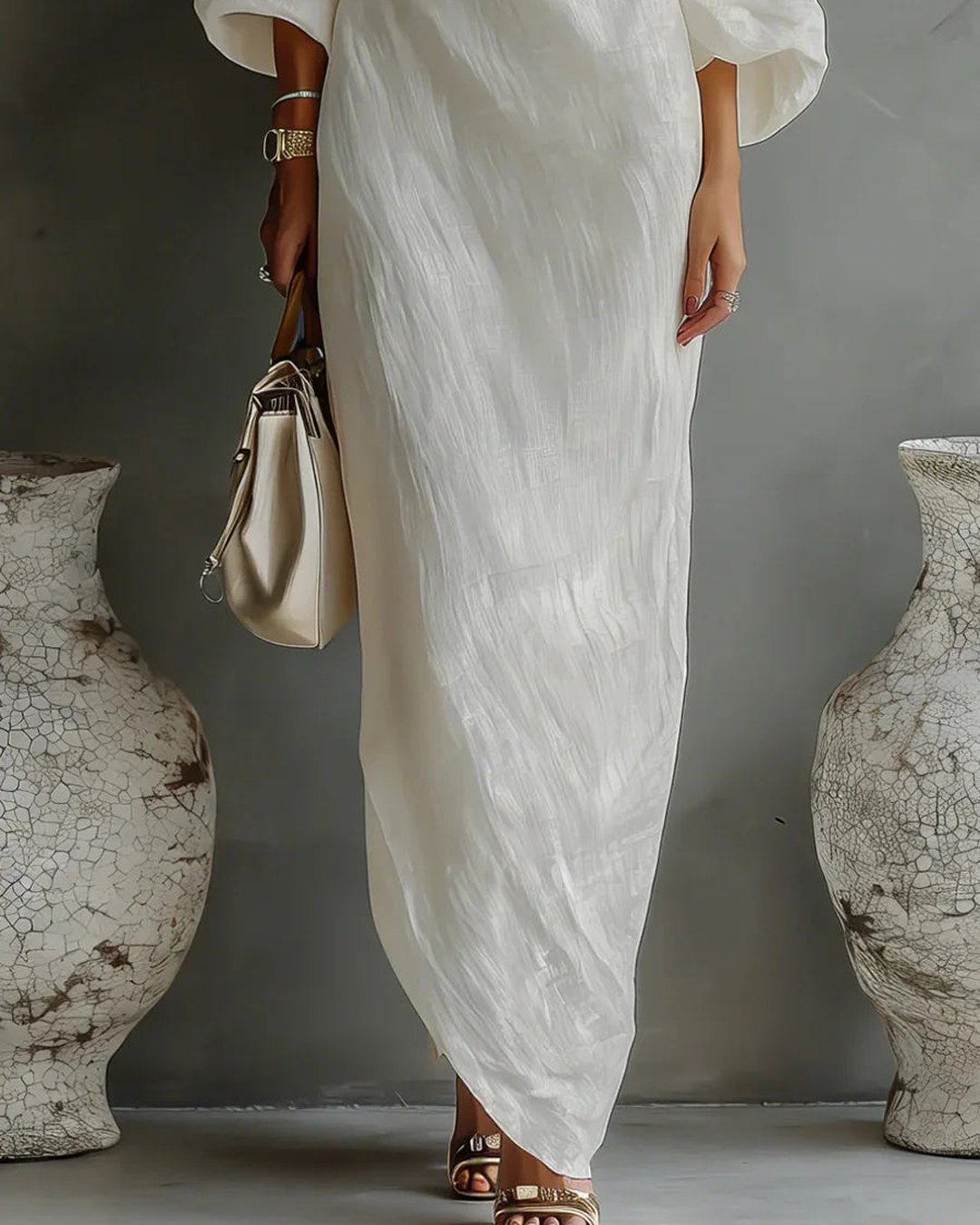 Debora | Linen One Shoulder Dress