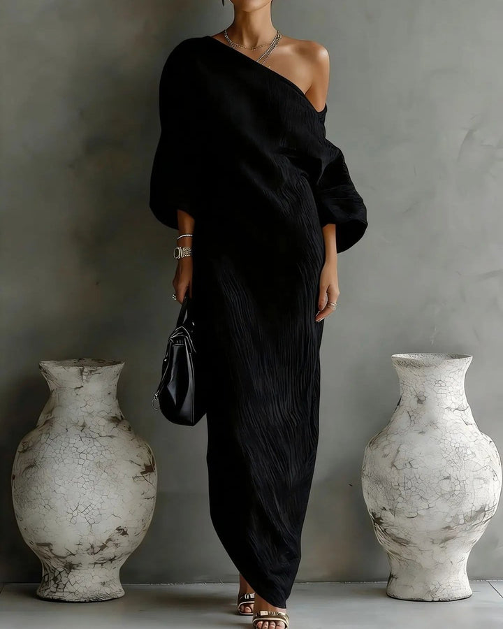 Debora | Linen One Shoulder Dress