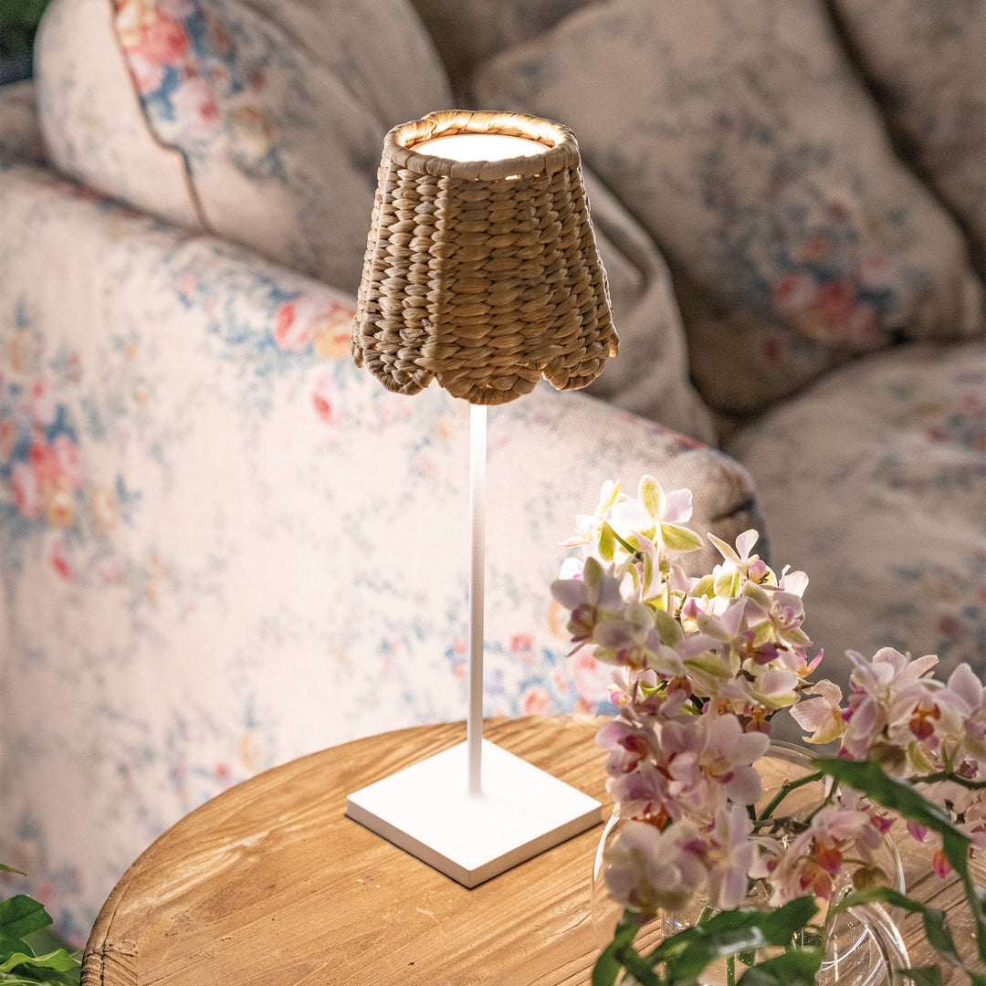 Scalloped Design Hyacinth Woven Lamp Shade