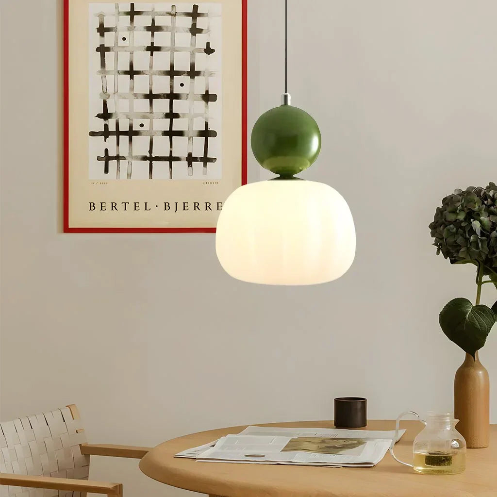 Deco Green Cream Color Art Deco Pendant Light | Buy 1 Get 1 Free