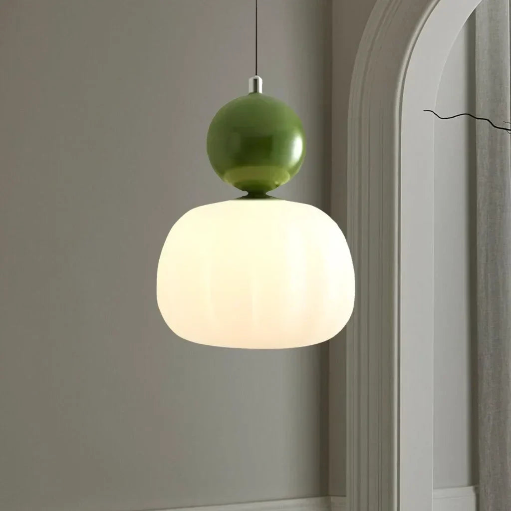 Deco Green Cream Color Art Deco Pendant Light | Buy 1 Get 1 Free