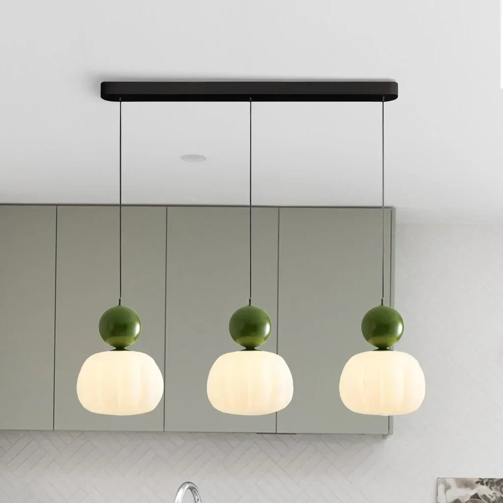 Deco Green Cream Color Art Deco Pendant Light | Buy 1 Get 1 Free