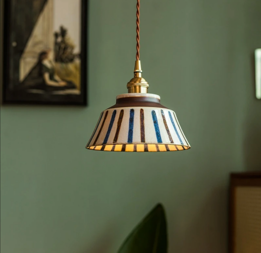 Ronya Hand-Painted Ceramic Pendant Light | Buy 1 Get 1 Free