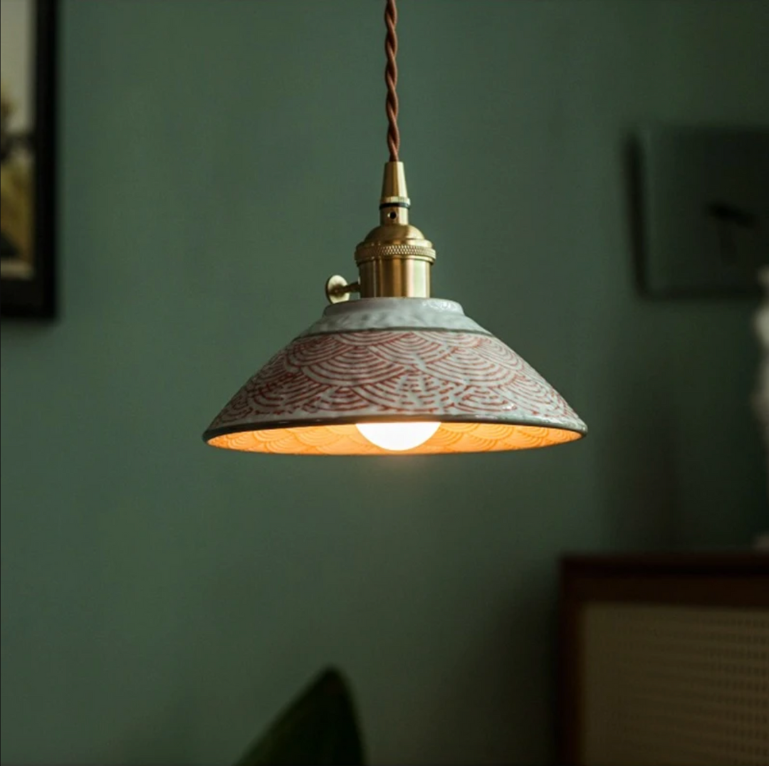 Ronya Hand-Painted Ceramic Pendant Light | Buy 1 Get 1 Free