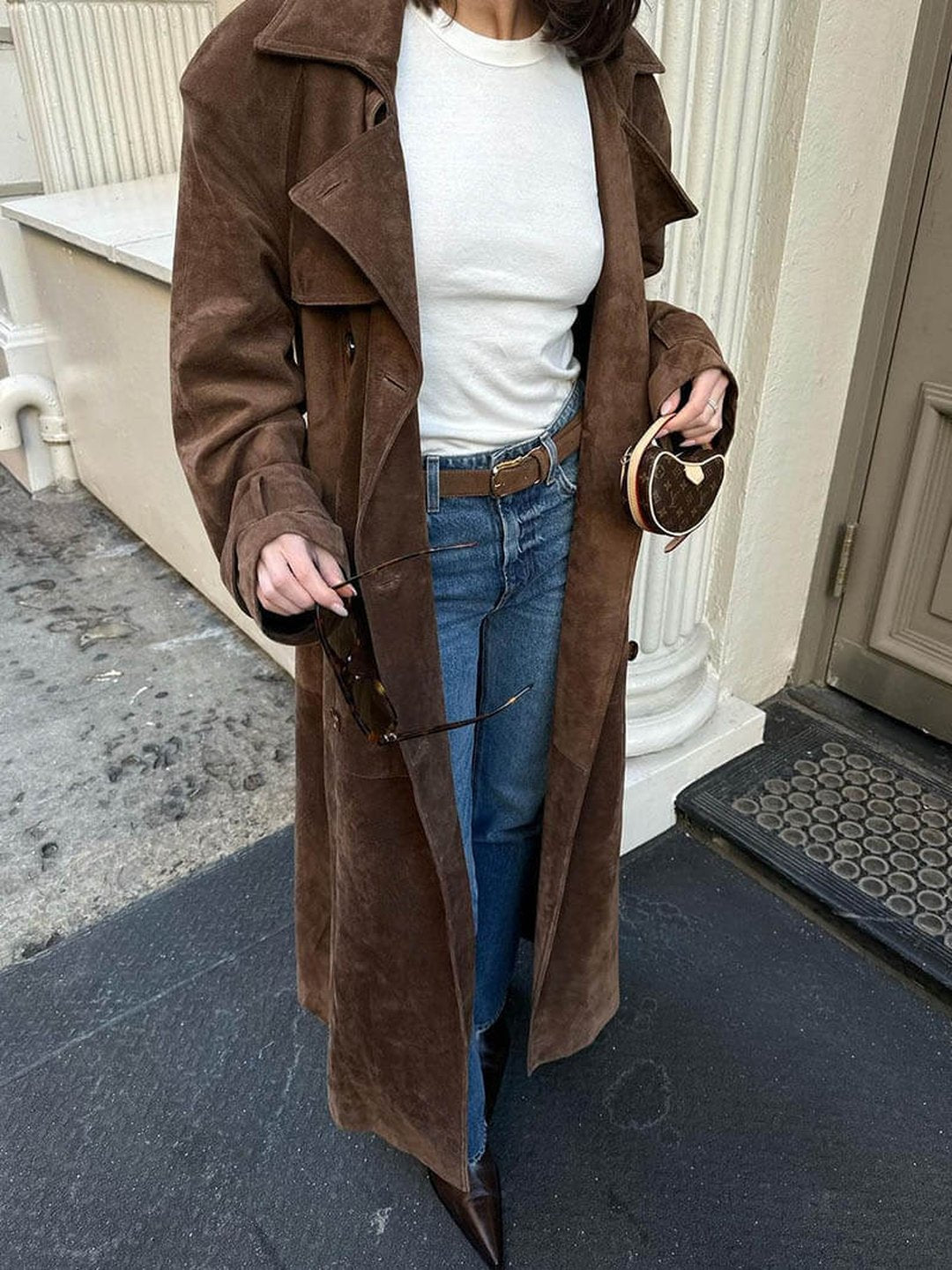 Isadora | Suede trench coat
