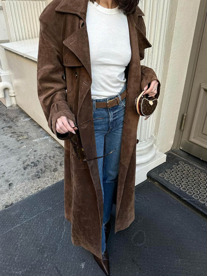Isadora | Suede trench coat
