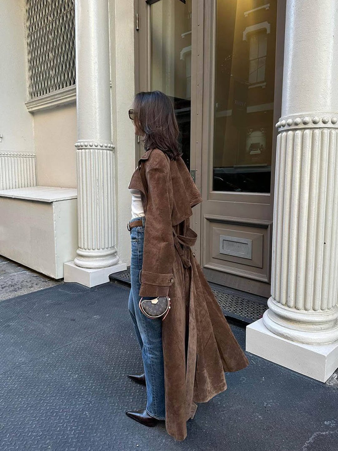 Isadora | Suede trench coat