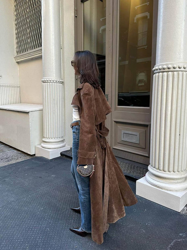 Isadora | Suede trench coat